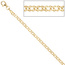 Zwillings-Panzerkette 333 Gelbgold 2,7 mm 50 cm Gold Kette Halskette Goldkette