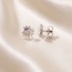 Kinder Ohrstecker Sonne 925 Sterling Silber teil matt Ohrringe Kinderohrringe