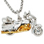 Anhnger Motorrad 925 Sterling Silber rhodiniert bicolor vergoldet