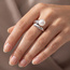 Damen Ring 925 Sterling Silber rhodiniert 1 Süßwasser Perle Perlenring