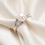 Damen Ring 925 Sterling Silber rhodiniert 1 Süßwasser Perle Perlenring