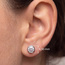 Ohrstecker rund 925 Sterling Silber rhodiniert 2 Zirkonia Ohrringe