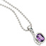 Anhnger 925 Sterling Silber rhodiniert mit Zirkonia lila violett