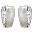 Creolen 925 Sterling Silber eismatt 4 Zirkonia Ohrringe Silbercreolen