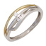 Damen Ring 925 Sterling Silber bicolor vergoldet 4 Zirkonia Silberring
