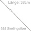 Venezianerkette 925 Silber 1,6 mm 38 cm Halskette Kette Silberkette Karabiner