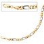 Figarokette 333 Gelbgold Weigold bicolor 50 cm Gold Kette Halskette Goldkette