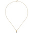 Kette mit Anhänger 585 Gold Gelbgold bicolor 1 Diamant Brillant 43 cm Halskette