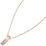 Kette mit Anhänger 585 Gold Gelbgold bicolor 1 Diamant Brillant 43 cm Halskette