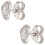 Ohrstecker Herz Herzen 585 Gold Weißgold 34 Diamanten 0,14ct. Ohrringe