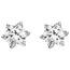 Ohrstecker 333 Gold Weißgold 2 Zirkonia Ohrringe Weißgoldohrstecker