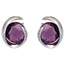 Ohrstecker 585 Weißgold 2 Amethyste lila violett 10 Diamanten Ohrringe