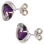 Ohrstecker 585 Weißgold 2 Amethyste lila violett 10 Diamanten Ohrringe