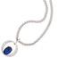 Anhänger 585 Gold Weißgold 1 blauer Saphir 2 Diamanten Brillanten Goldanhänger