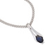 Anhänger 333 Gold Weißgold 1 blauer Saphir 1 Diamant Brillant Goldanhänger