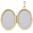 Medaillon Vögel oval für 2 Fotos 333 Gold Gelbgold matt Anhänger zum Öffnen