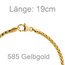 Zopfarmband 585 Gold Gelbgold 19 cm Armband Goldarmband Karabiner