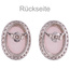 Ohrstecker oval 925 Sterling Silber rhodiniert 2 Rosenquarze rosa Ohrringe