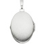 Medaillon oval 925 Sterling Silber rhodiniert mattiert Anhänger zum Öffnen