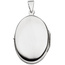 Medaillon oval 925 Sterling Silber rhodiniert mattiert Anhänger zum Öffnen