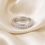 Damen Ring 925 Sterling Silber rhodiniert Zirkonia rundum Silberring