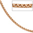 Venezianerkette 925 Silber rotgold vergoldet 1,5 mm 45 cm Halskette Kette
