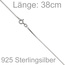 Venezianerkette 925 Sterling Silber 1,2 mm 38 cm Halskette Kette Silberkette