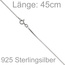Venezianerkette 925 Sterling Silber 1,2 mm 45 cm Halskette Kette Silberkette
