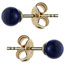 Ohrstecker Kugel 585 Gold Gelbgold 2 Lapislazuli blau Ohrringe Goldohrstecker