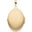 Medaillon oval für 2 Fotos 333 Gold Gelbgold matt Anhänger zum Öffnen