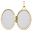 Medaillon oval für 2 Fotos 333 Gold Gelbgold matt Anhänger zum Öffnen