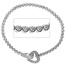 Armband Herz 925 Sterling Silber mit 68 Zirkonia 19 cm Silberarmband