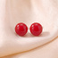 Ohrstecker rund 925 Sterling Silber 2 Carneole rot Ohrringe