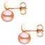 Ohrstecker 585 Gold Rotgold 2 rosa Süßwasser Perlen rosa rosé Ohrringe