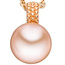 Anhänger 585 Gold Rotgold 1 rosa Süßwasser-Perle Goldanhänger Perlenanhänger