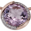 Anhnger rund 585 Gold Rotgold 16 Diamanten Brillanten 1 Amethyst violett lila