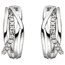 Creolen 333 Gold Weißgold mit 22 Zirkonia Ohrringe Weißgoldohrringe