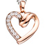 Anhänger Herz 333 Gold Rotgold mit 10 Zirkonia Herzanhänger Rotgoldherz