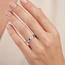 Damen Ring 925 Sterling Silber rhodiniert 1 Zirkonia Silberring