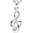 Kinder Anhänger Notenschlüssel Musik 925 Silber 1 Zirkonia Kinderanhänger