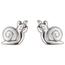 Kinder Ohrstecker Schnecke 925 Sterling Silber teil matt Ohrringe Kinderohrringe