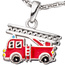 Kinder Anhnger Feuerwehrauto rot 925 Silber Feuerwehr Kinderanhnger
