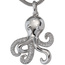 Anhnger Krake 925 Sterling Silber rhodiniert mit Zirkonia Octopus