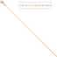 Criss-Cross Kette 333 Gelbgold 1,3 mm 45 cm Gold Halskette Goldkette Karabiner