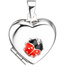 Kinder Medaillon Herz mit Marienkäfer 925 Sterling Silber zum Öffnen für 2 Fotos