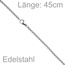 Venezianerkette Edelstahl 3 mm 45 cm Kette Halskette Karabiner