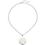 Collier Kette mit Anhänger Lebensbaum Edelstahl bicolor 46 cm verkürzbar