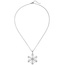 Collier Kette mit Anhänger Schneeflocke Edelstahl mit Glitzer-Effekt 46 cm