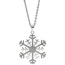 Collier Kette mit Anhänger Schneeflocke Edelstahl mit Glitzer-Effekt 46 cm