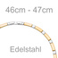 Collier Halskette aus Edelstahl gold farben beschichtet bicolor 47 cm Kette